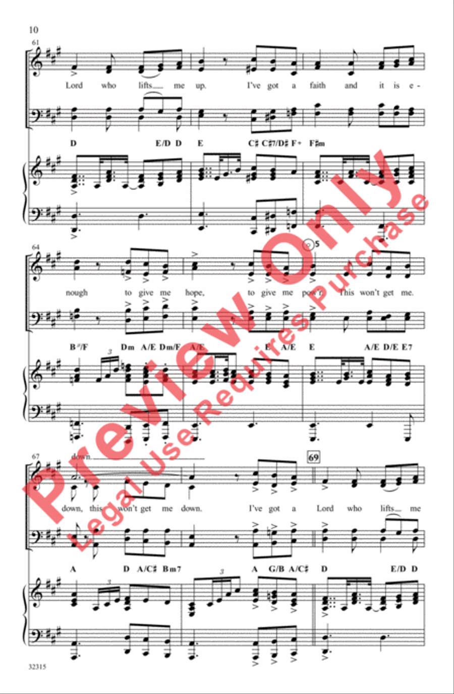 This Won't Get Me Down 4-Part scores gallery preview page 10