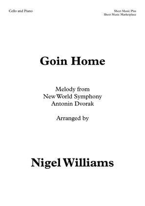 Book cover for Goin Home, for Cello and Piano