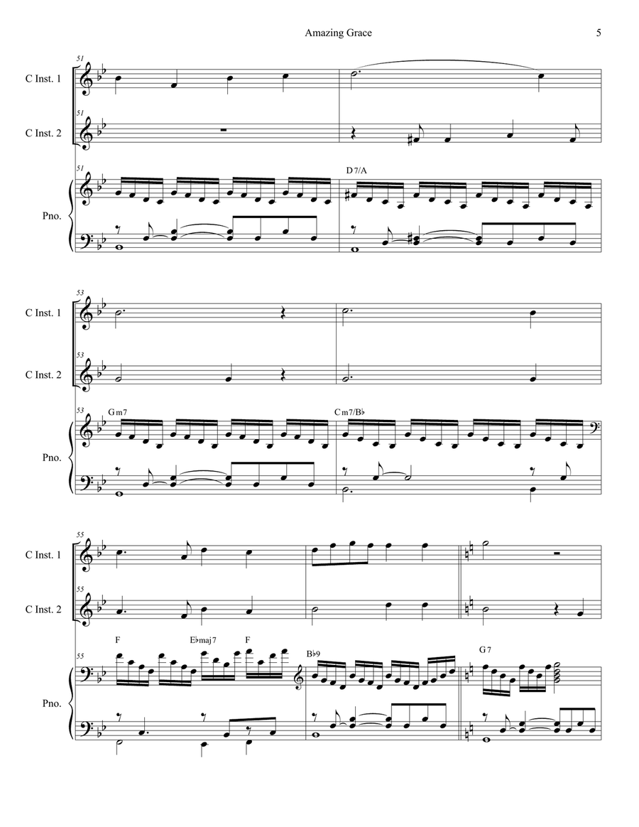 Amazing Grace (with 