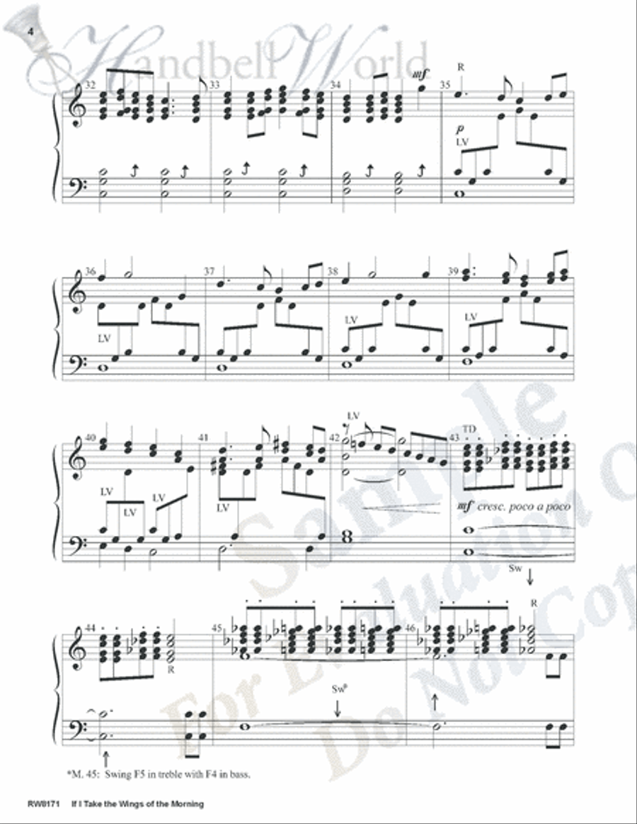 If I Take the Wings of the Morning 5-Octaves scores gallery preview page 4