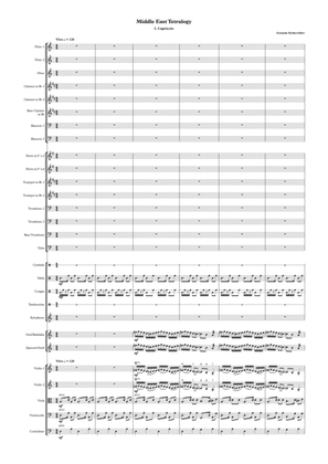 Middle East Tetralogy, 1st movement - "Capriccio". Score and parts. Arabic music for full symphonic