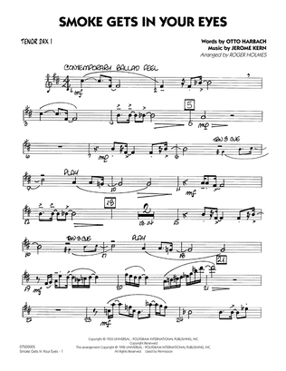 Smoke Gets In Your Eyes (arr. Roger Holmes) - Tenor Sax 1