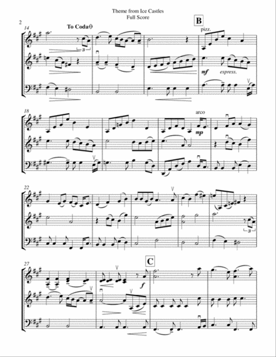Through The Eyes Of Love Through The Eyes Of Love String Trio scores gallery preview page 3