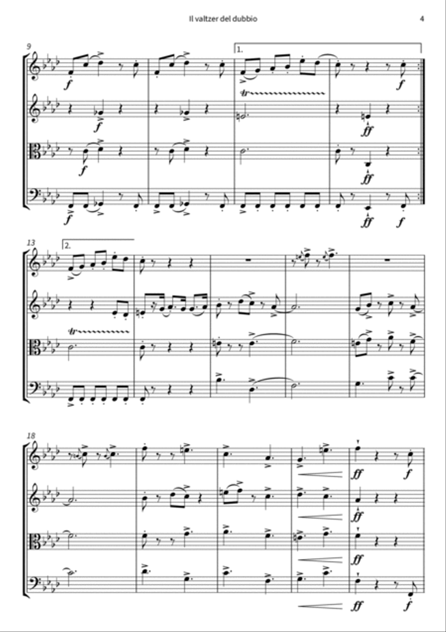 Il valtzer del dubbio String Trio scores gallery preview page 5