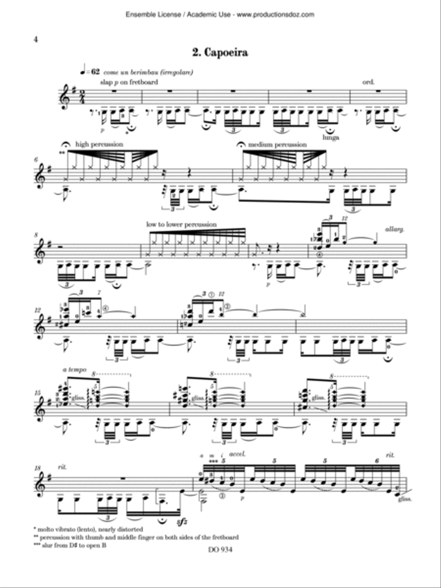 Suite Brasileira No. 3 Classical Guitar scores gallery preview page 4