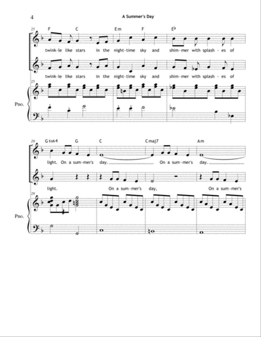 A Summer's Day SA scores gallery preview page 4