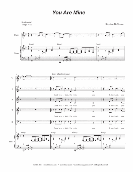 You Are Mine (Solo and SATB) image number null