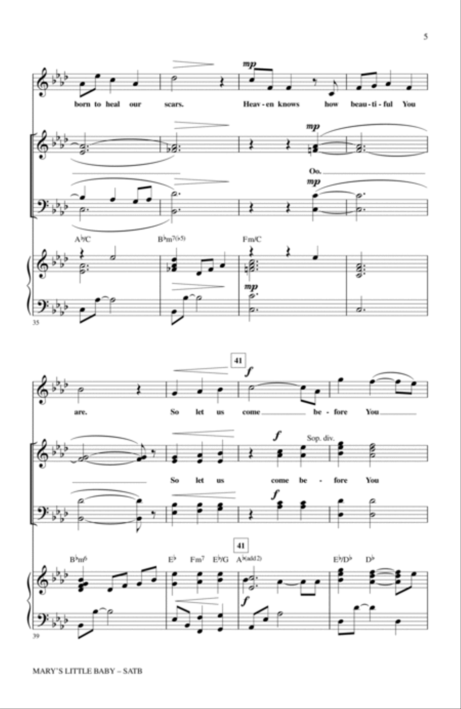 Mary's Little Baby (How Beautiful You Are) Choir scores gallery preview page 4