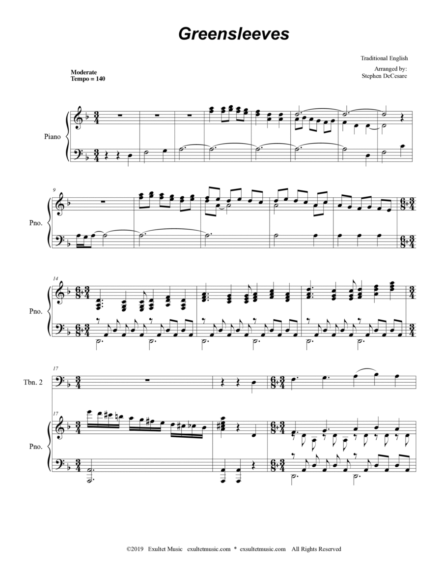 Greensleeves (Trombone Duet) image number null