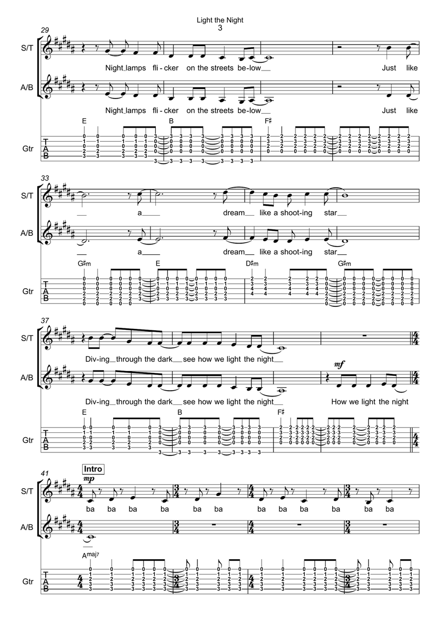 Light The Night 2-Part scores gallery preview page 3