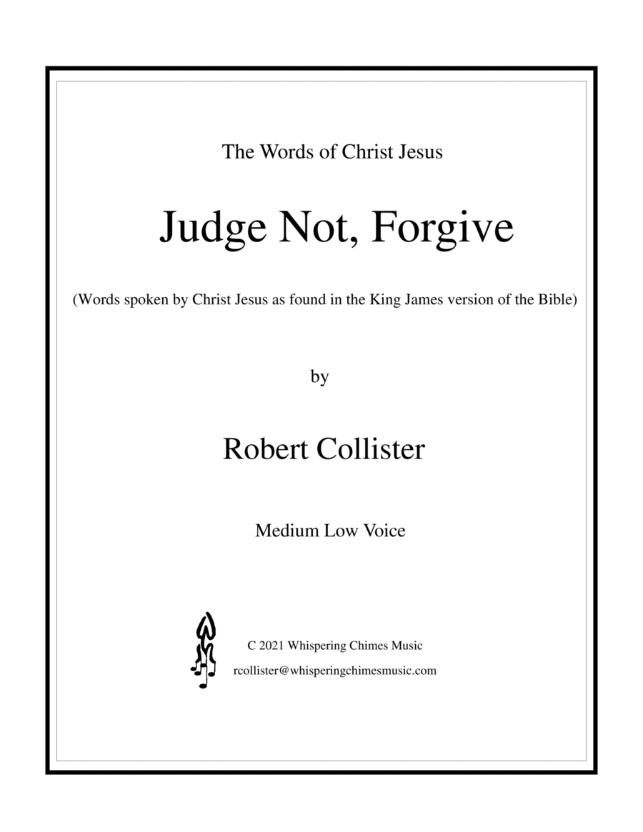 Judge Not, Forgive (medium low voice) image number null