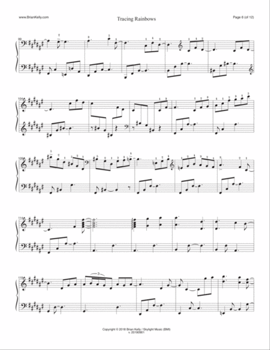 Tracing Rainbows Piano Solo scores gallery preview page 6