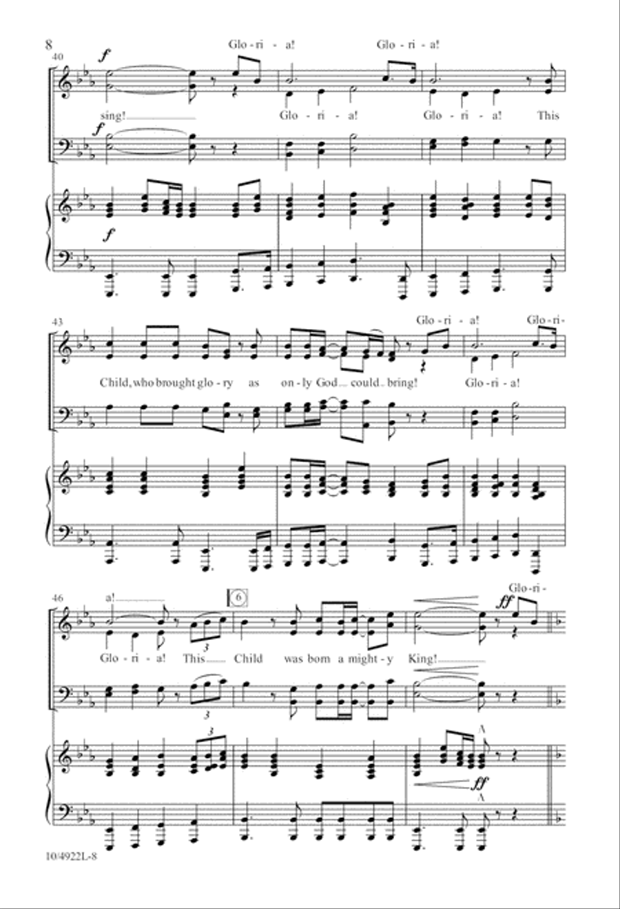 Born a Mighty King Born a Mighty King 4-Part scores gallery preview page 8
