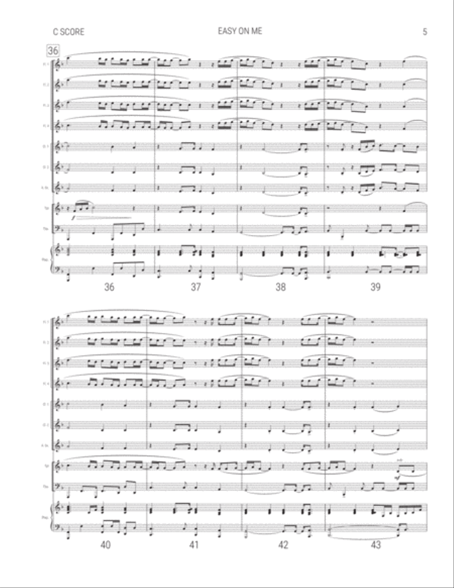 Easy On Me Small Ensemble scores gallery preview page 5