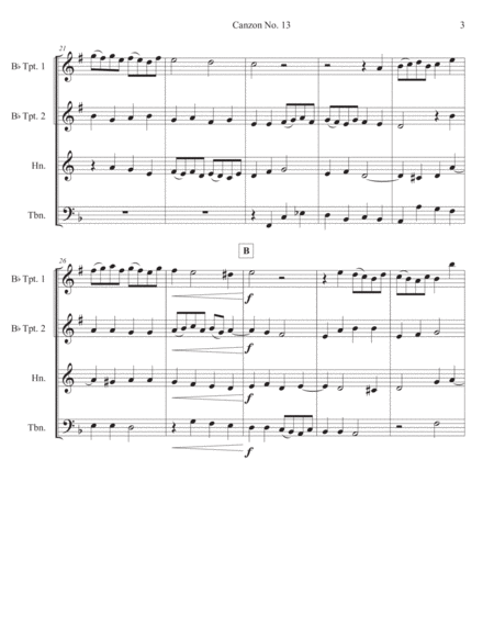 "Canzon No. 13" for Brass Quartet - Girolamo Frescobaldi image number null