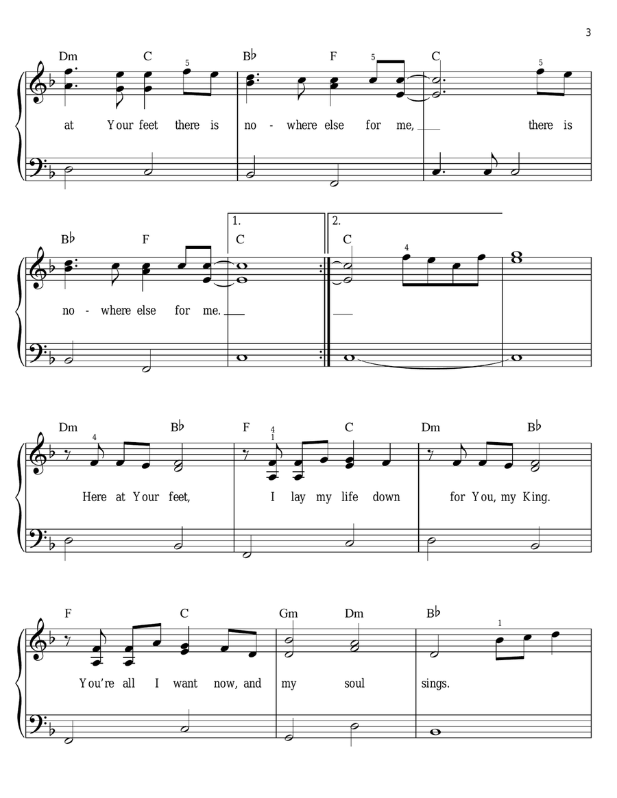At Your Feet At Your Feet Easy Piano scores gallery preview page 3