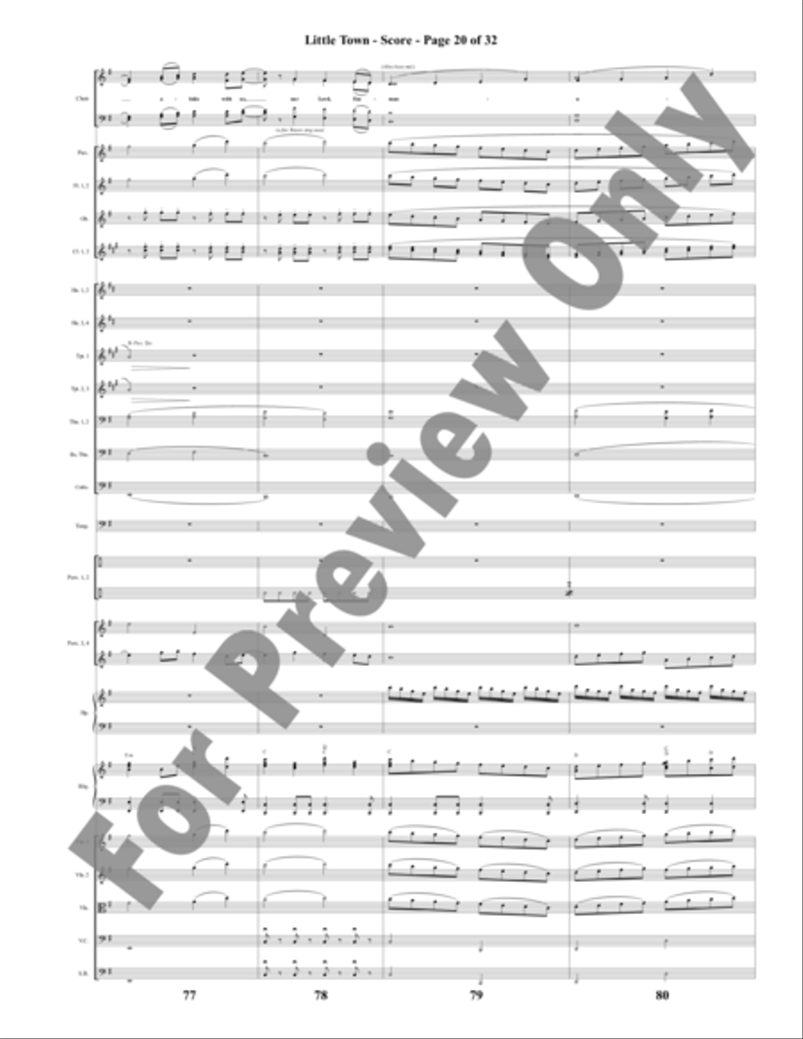 Little Town - Orchestration Little Town - Orchestration Choir scores gallery preview page 21
