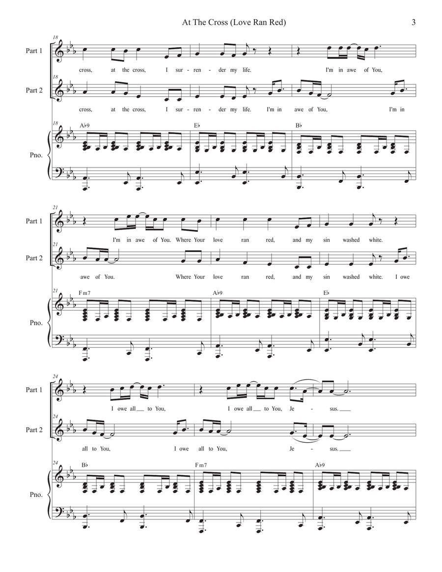 At The Cross (love Ran Red) 2-Part scores gallery preview page 3