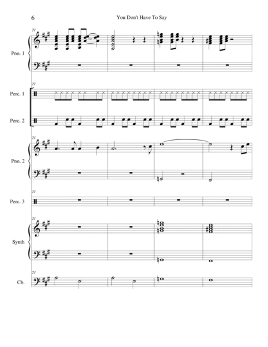 You Don't Have To Say School and Community scores gallery preview page 6