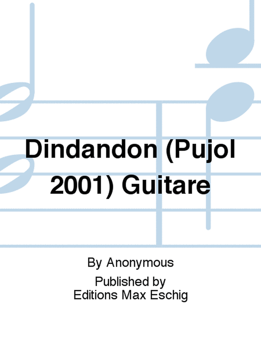 Dindandon (Pujol 2001) Guitare