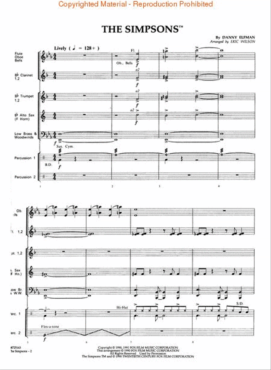 The Simpsons Concert Band scores gallery preview page 2
