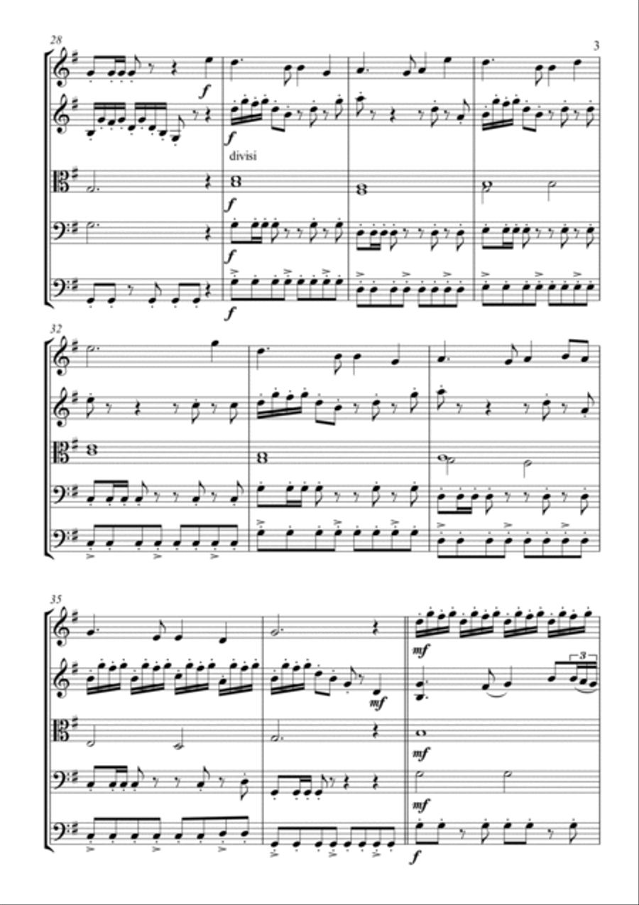 Auld lang syne - Arranged for string orchestra String Quartet scores gallery preview page 4
