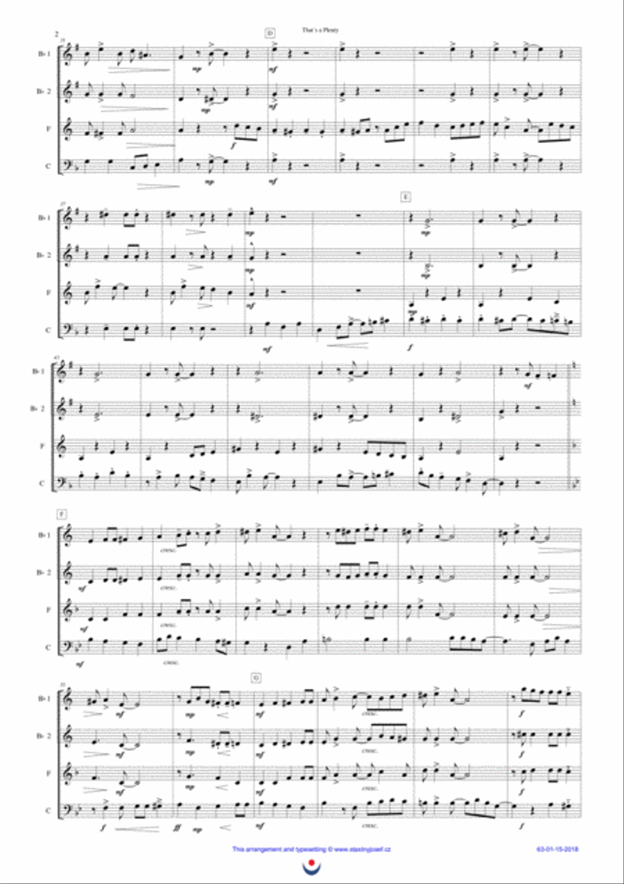 That´s a Plenty Brass Ensemble scores gallery preview page 2