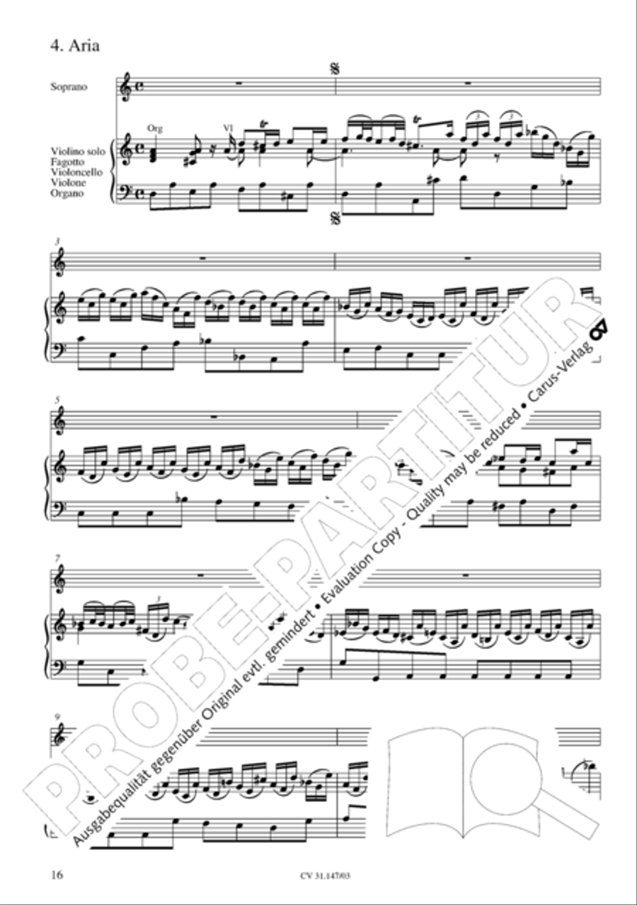 Heart and mouth and thought and action (Herz und Mund und Tat und Leben) 4-Part scores gallery preview page 17