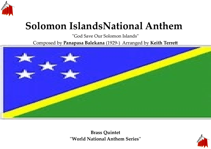 Solomon Islands National Anthem ''God Save Our Solomon Islands'' for Brass Quintet Brass Quintet scores gallery preview page 1