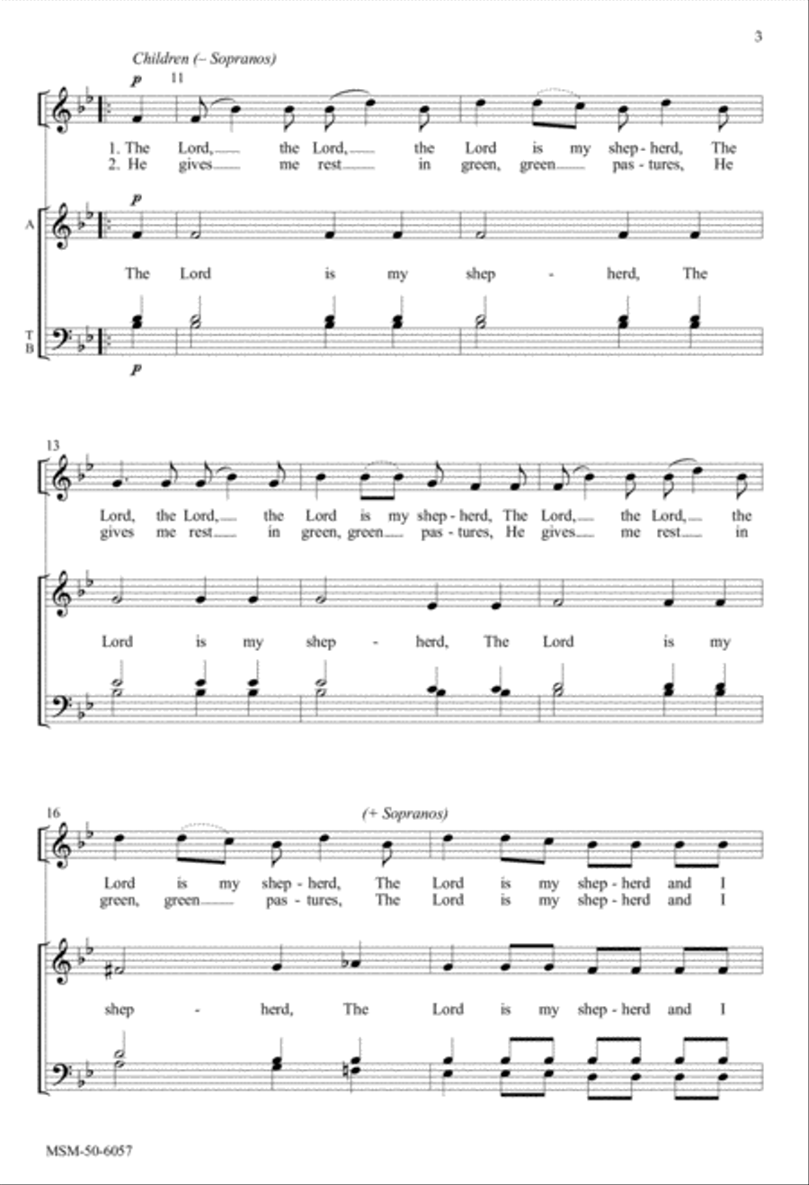 The Lord Is My Shepherd 4-Part scores gallery preview page 3