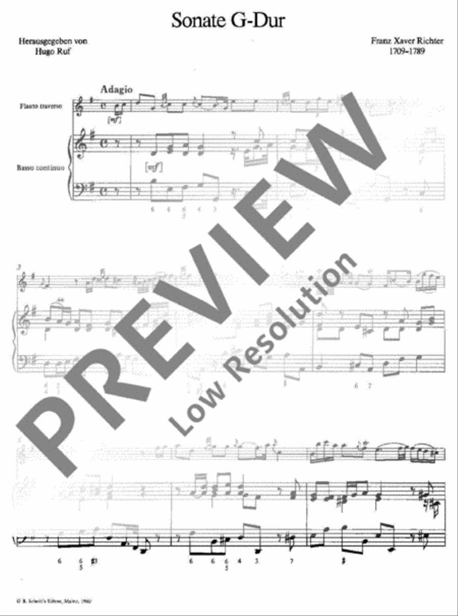 Sonata G major Sonata G major Flute scores gallery preview page 7