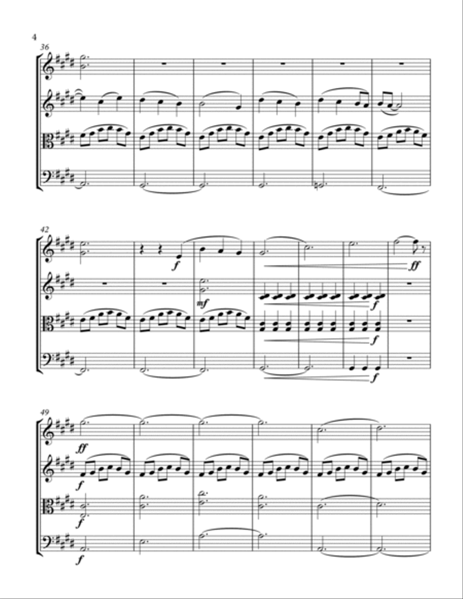 Golden Hour String Quartet scores gallery preview page 4