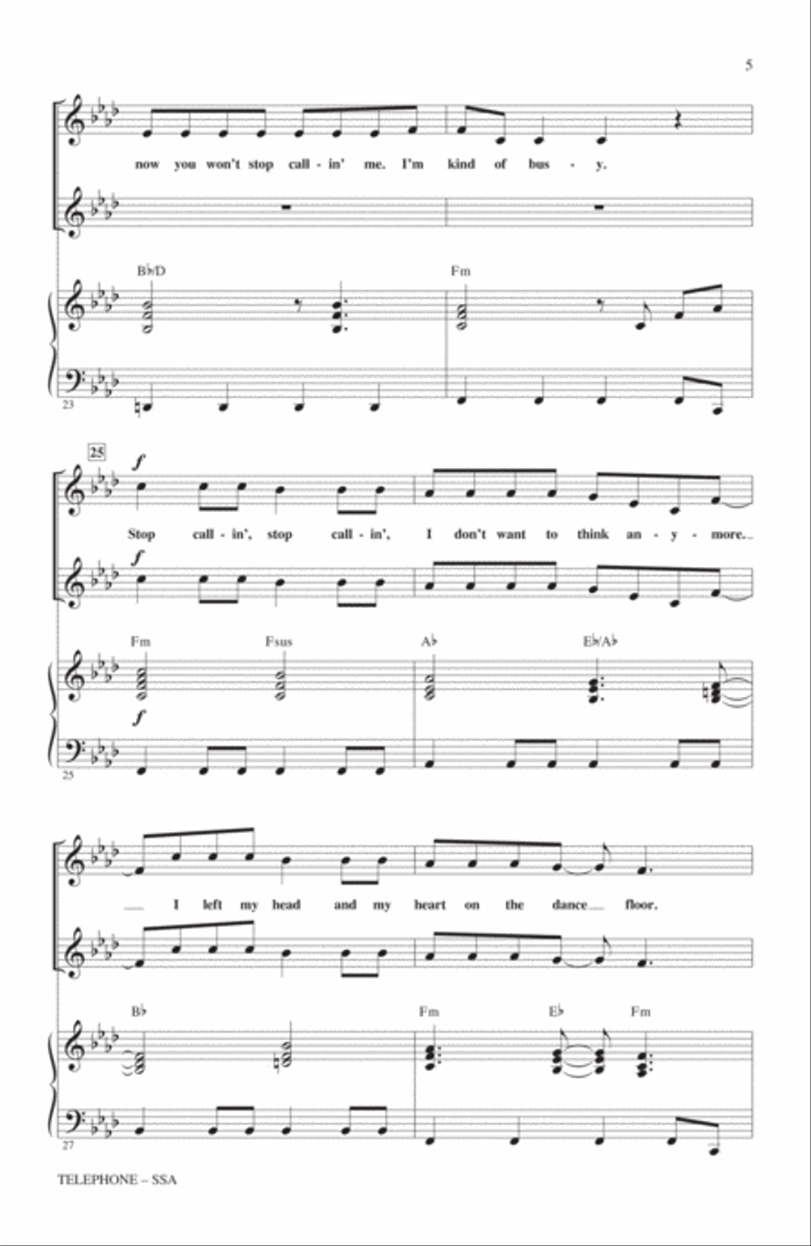 Telephone SSA scores gallery preview page 4