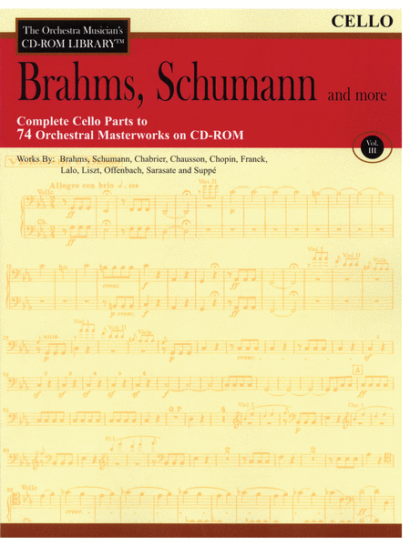 Brahms, Schumann and More - Volume III (Cello)