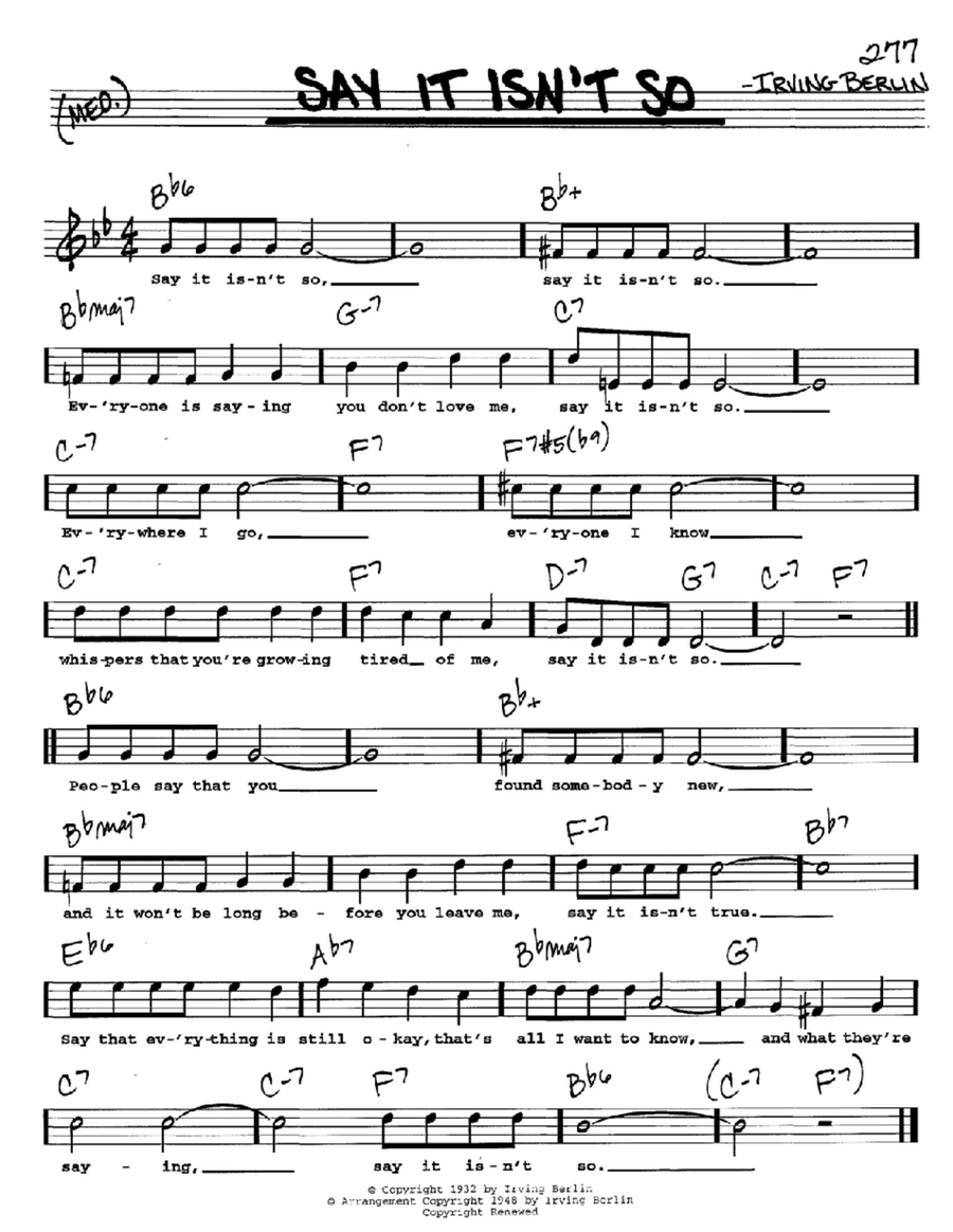 Say It Isn't So Voice scores gallery preview page 1
