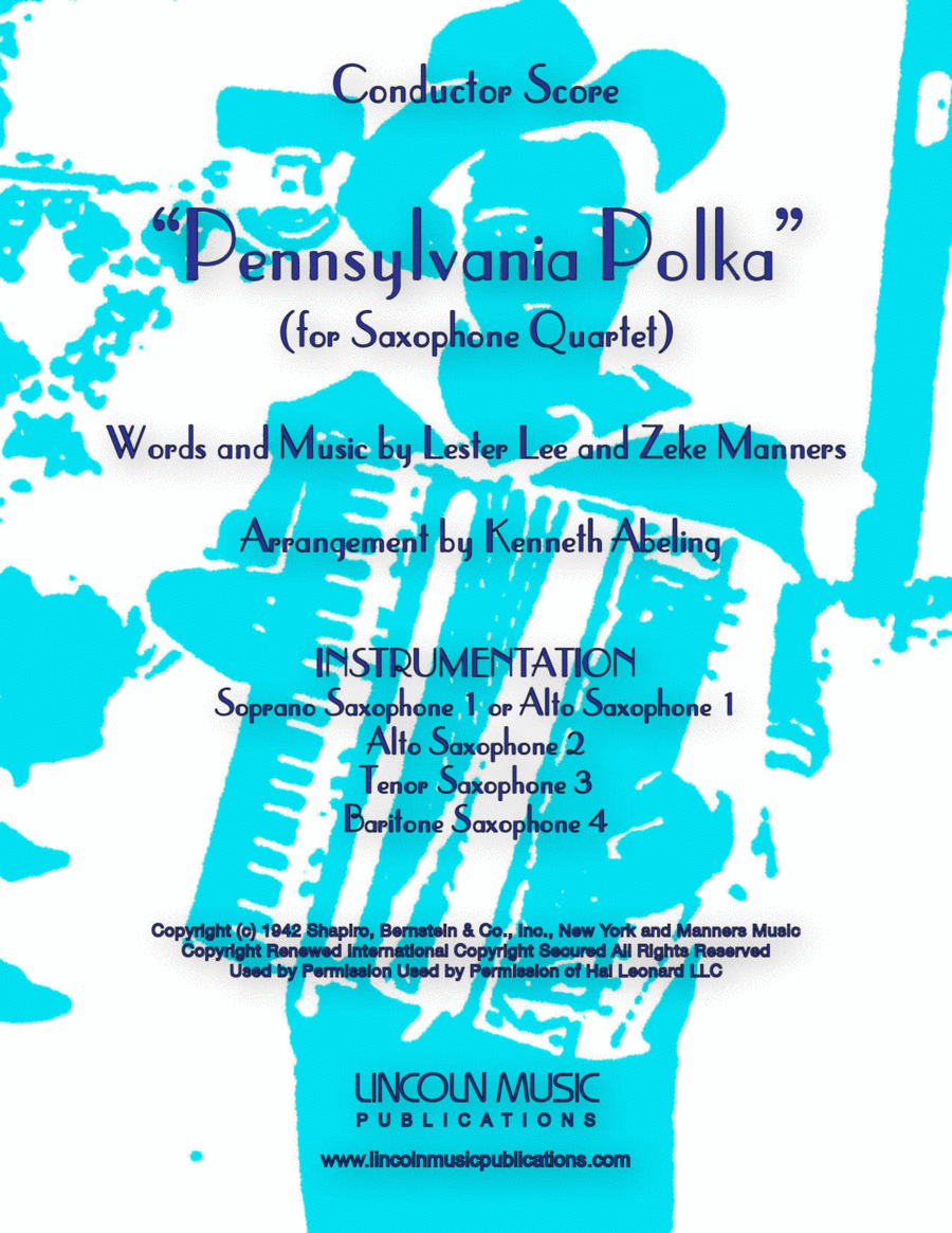 Pennsylvania Polka Saxophone Quartet scores gallery preview page 1