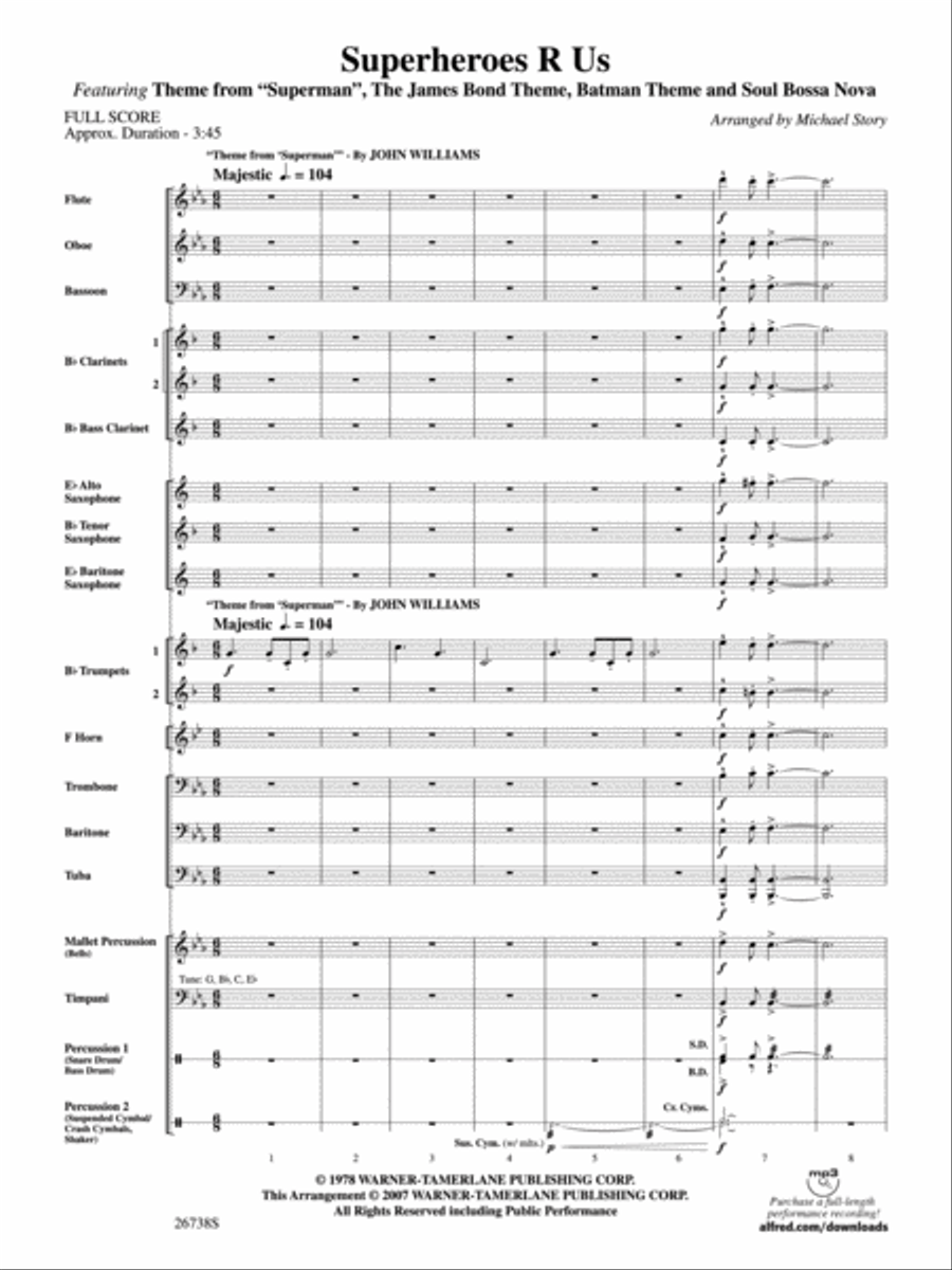 Superheroes R Us Concert Band scores gallery preview page 2