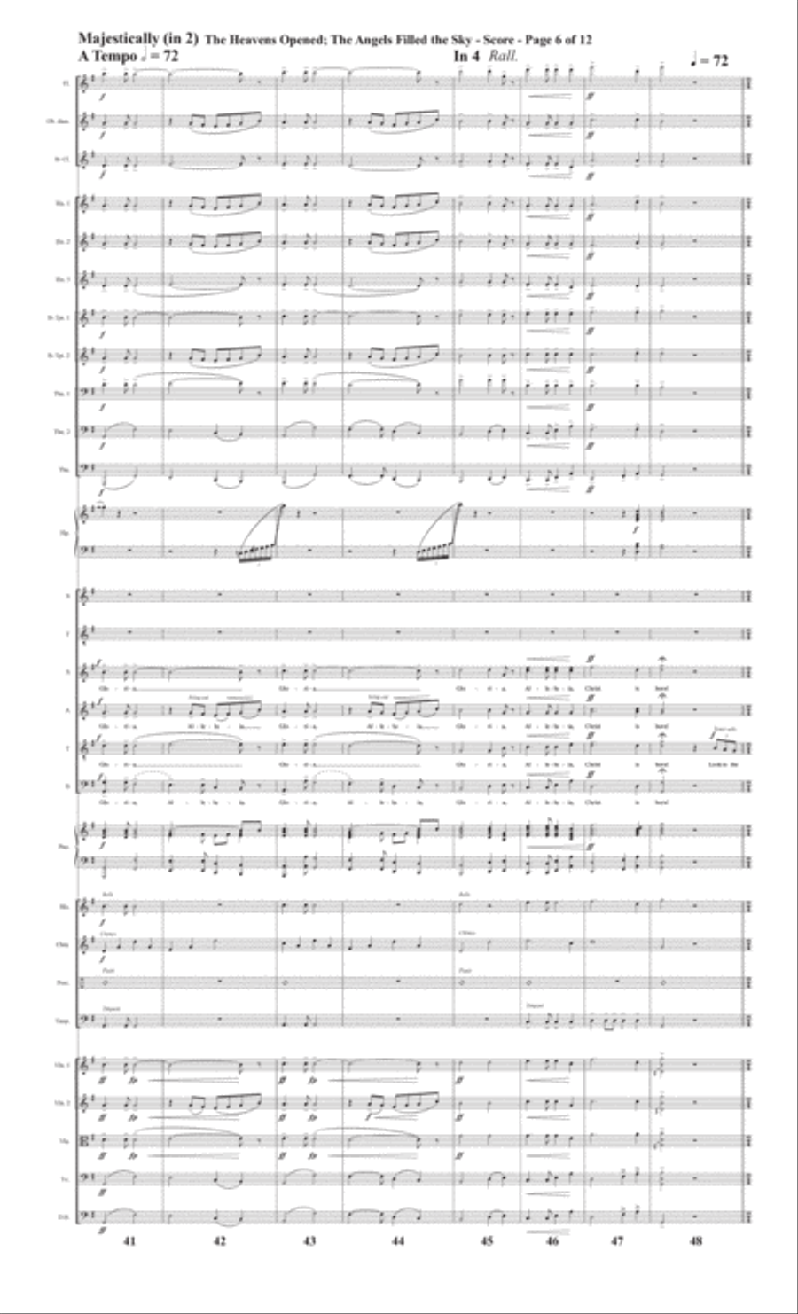 The Heavens Opened; The Angels Filled the Sky - Full Score Choir scores gallery preview page 6