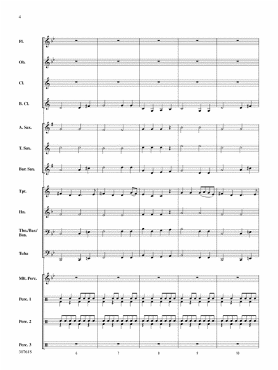 All I Want for Christmas Is My Two Front Teeth: Score Concert Band scores gallery preview page 4