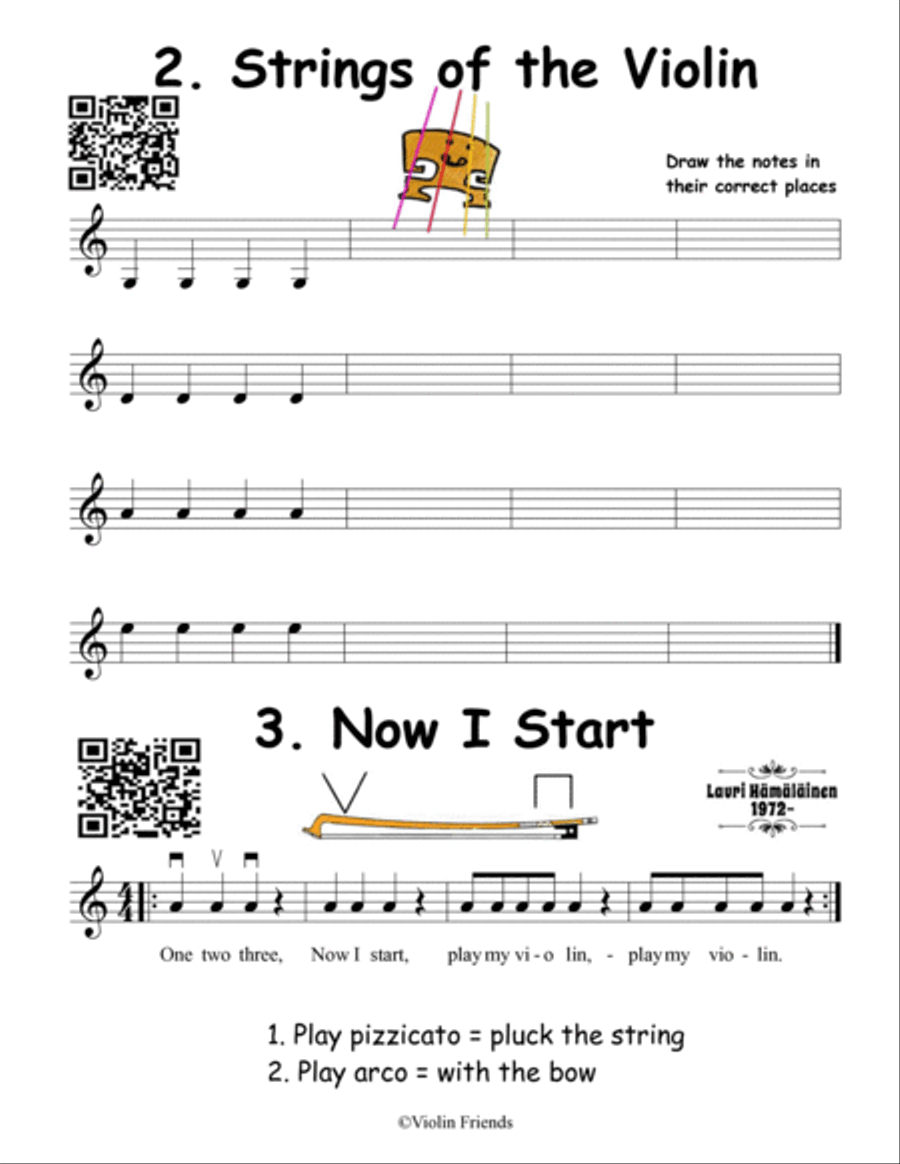 Violin Friends Violin Method Book 1: 59 progressive pieces and fun exercises Chamber Music scores gallery preview page 5