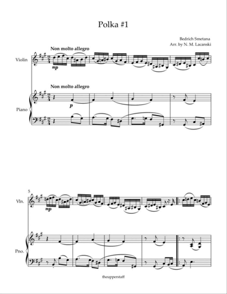 Polka #1 Violin Solo scores gallery preview page 2