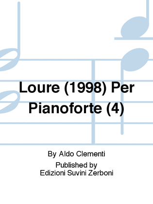 Book cover for Loure (1998) Per Pianoforte (4)