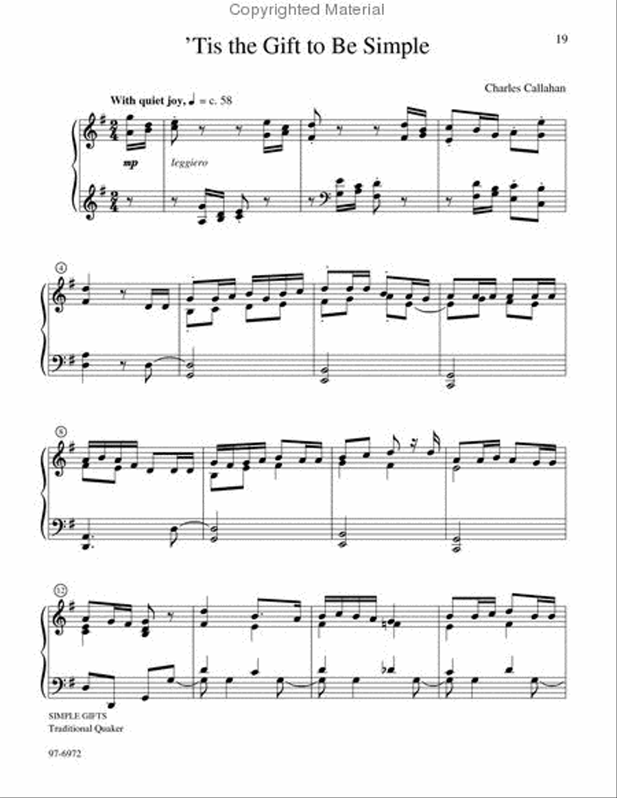 American Folk Hymn Suite American Folk Hymn Suite Piano Solo scores gallery preview page 7