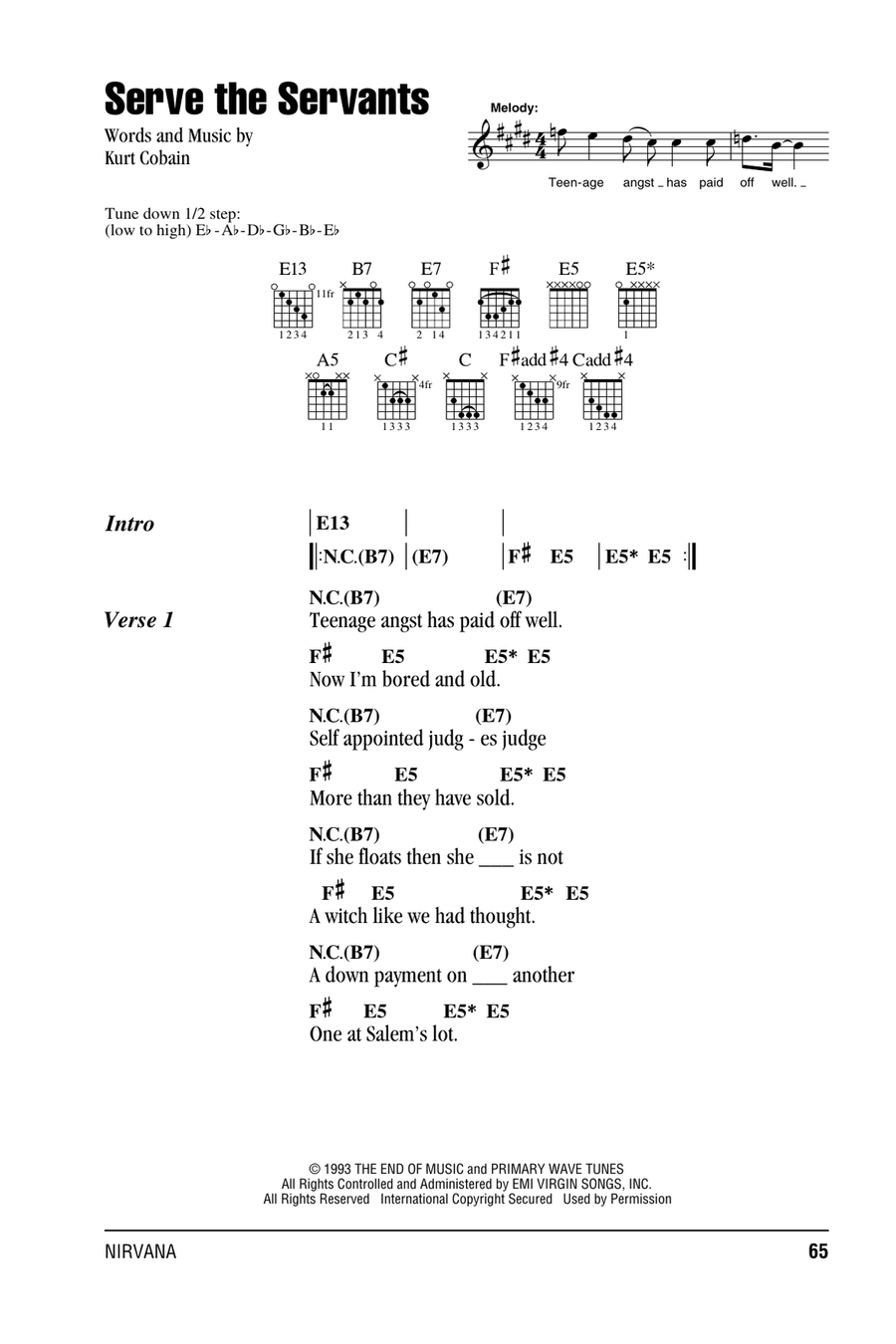 Serve The Servants Acoustic Guitar scores gallery preview page 1