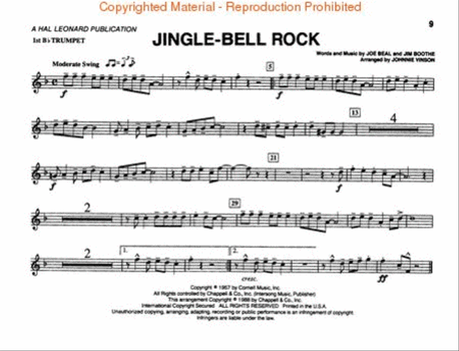 Hal Leonard Christmas Favorites for Marching Band (Level II) – 1st Bb Trumpet Marching Band scores gallery preview page 4