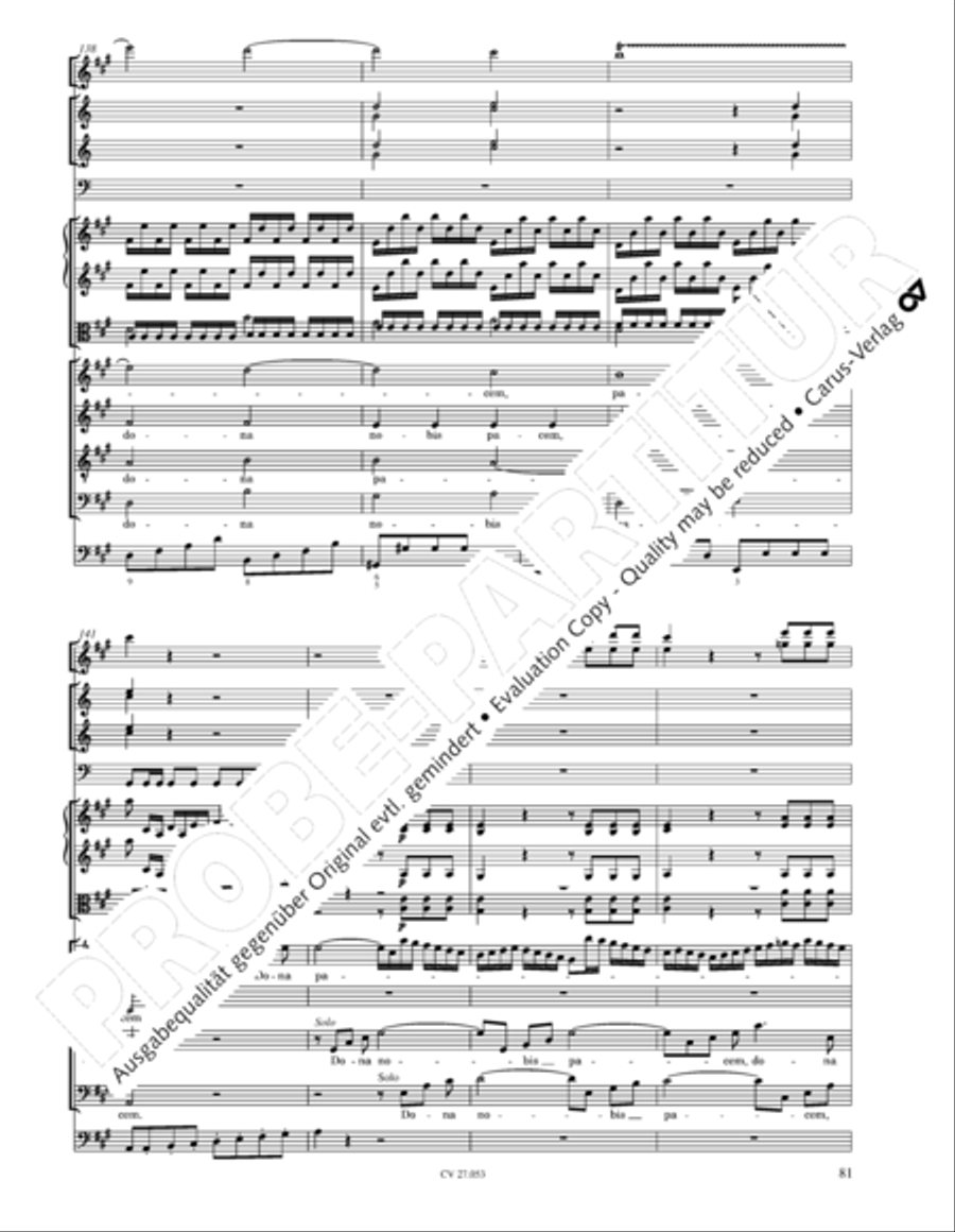Creation Mass in A-major after Joseph Haydn (Schopfungsmesse in A nach Joseph Haydn) 4-Part scores gallery preview page 82
