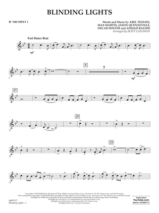 Blinding Lights (arr. Matt Conaway) - Bb Trumpet 1
