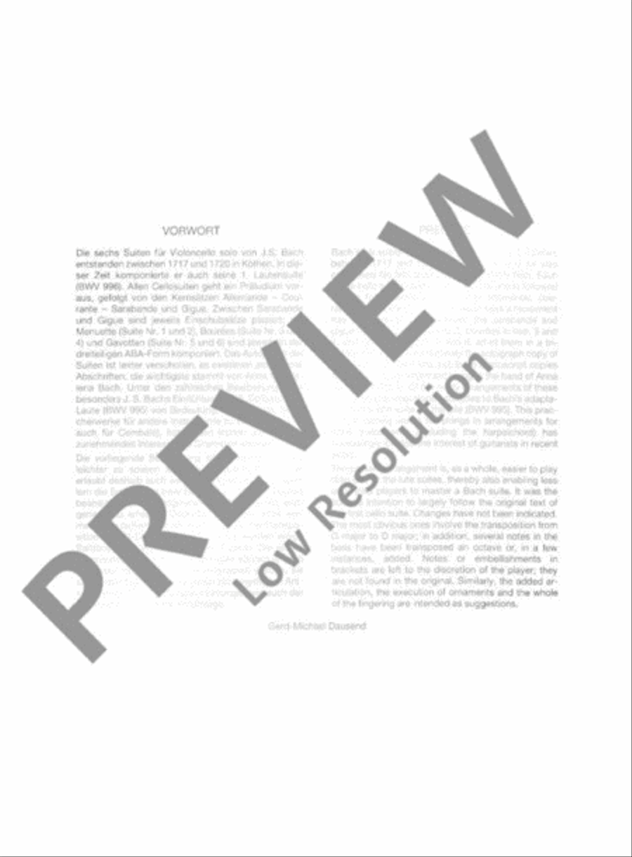 Suite No. 1 Classical Guitar scores gallery preview page 3