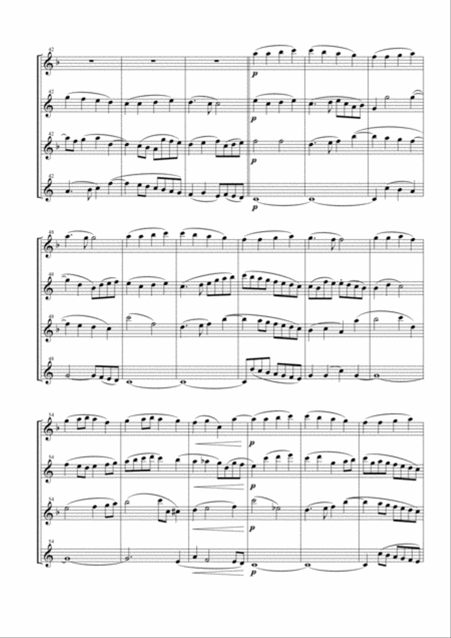 Ode To Joy (from Symphony No. 9) for Saxophone Quartet Saxophone Quartet scores gallery preview page 6
