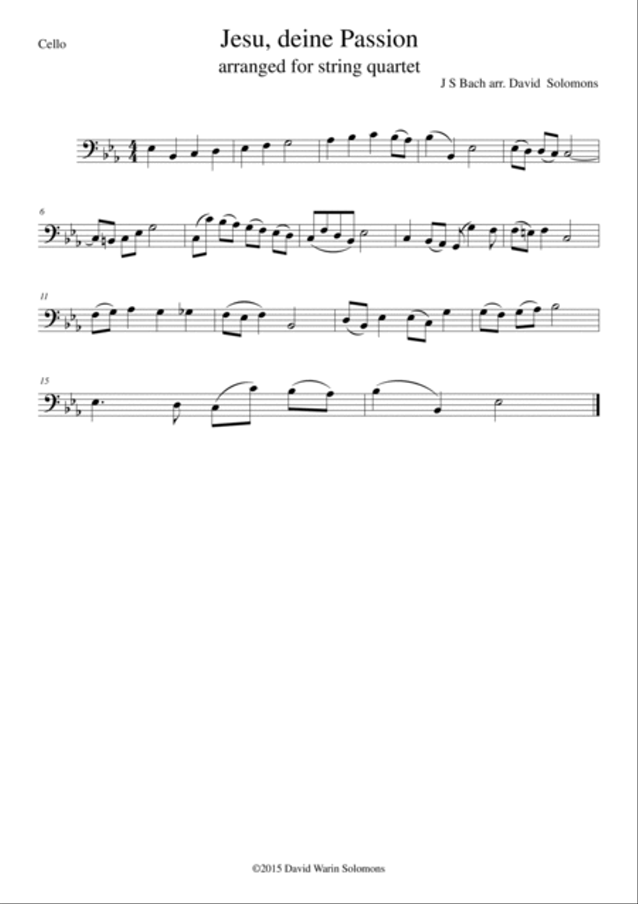 Jesus deine Passion for string quartet String Quartet scores gallery preview page 3